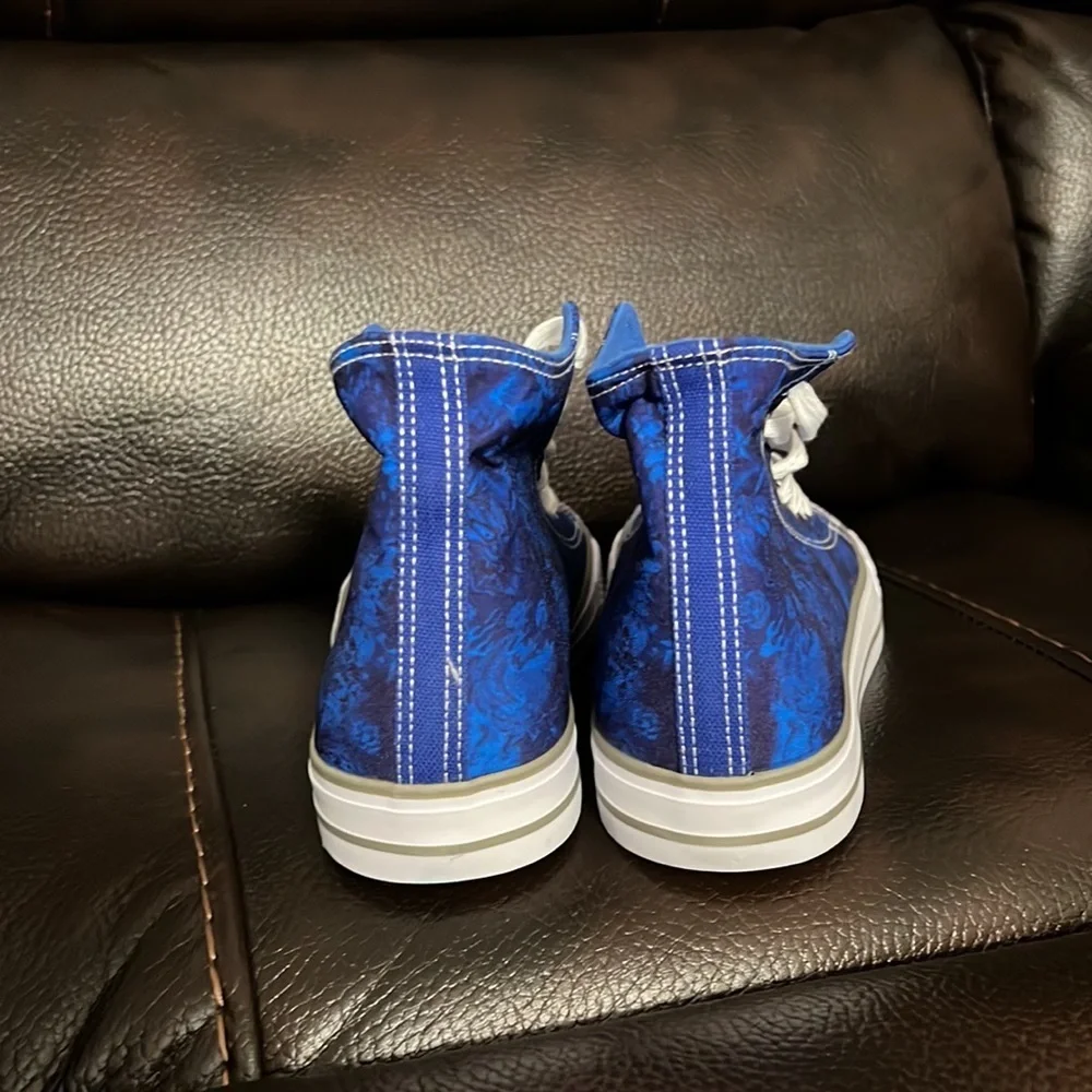 SALE!!! Final!!! Ed Hardy high top sneaker blue skull print size 11 - Picture 9 of 11